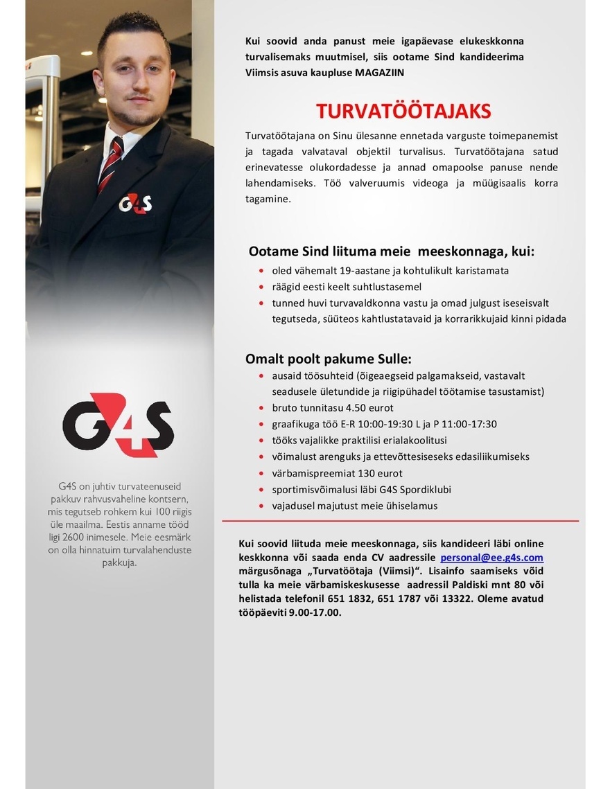 AS G4S Eesti Turvatöötaja (Viimsi)