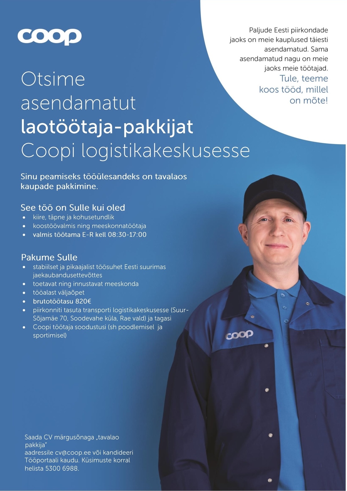 Coop Eesti Keskühistu Laotöötaja-pakkija (tavaladu)