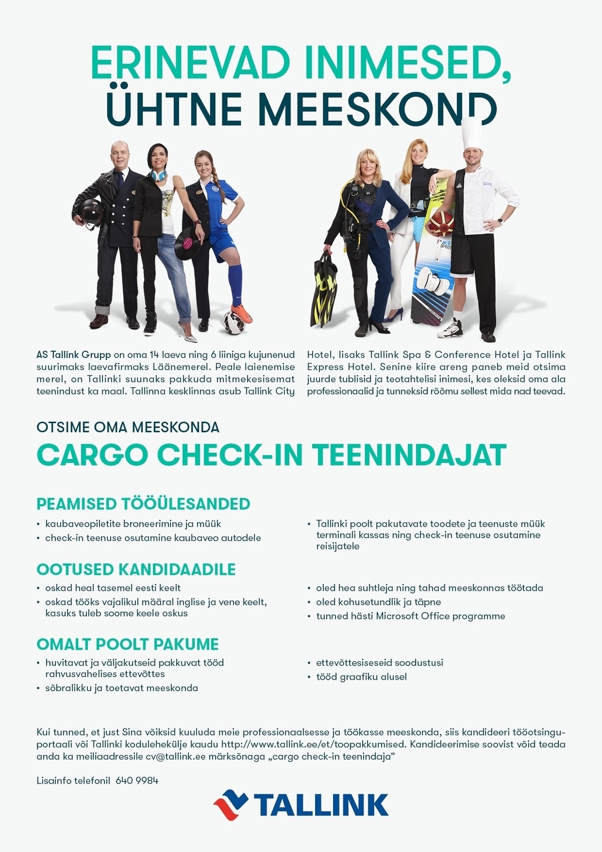Tallink Grupp AS Cargo Check-in teenindaja