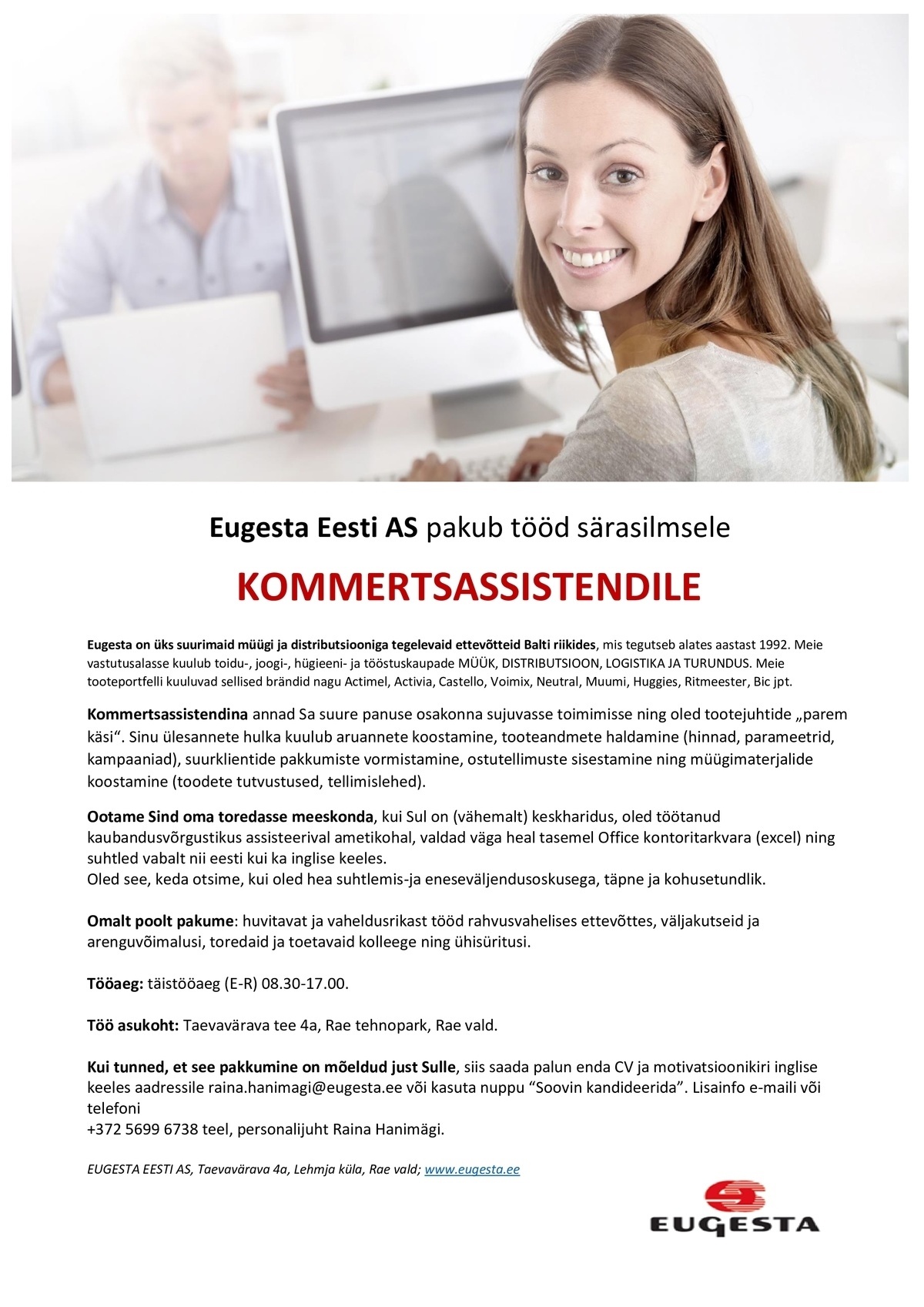 Eugesta Eesti AS Kommertsassistent