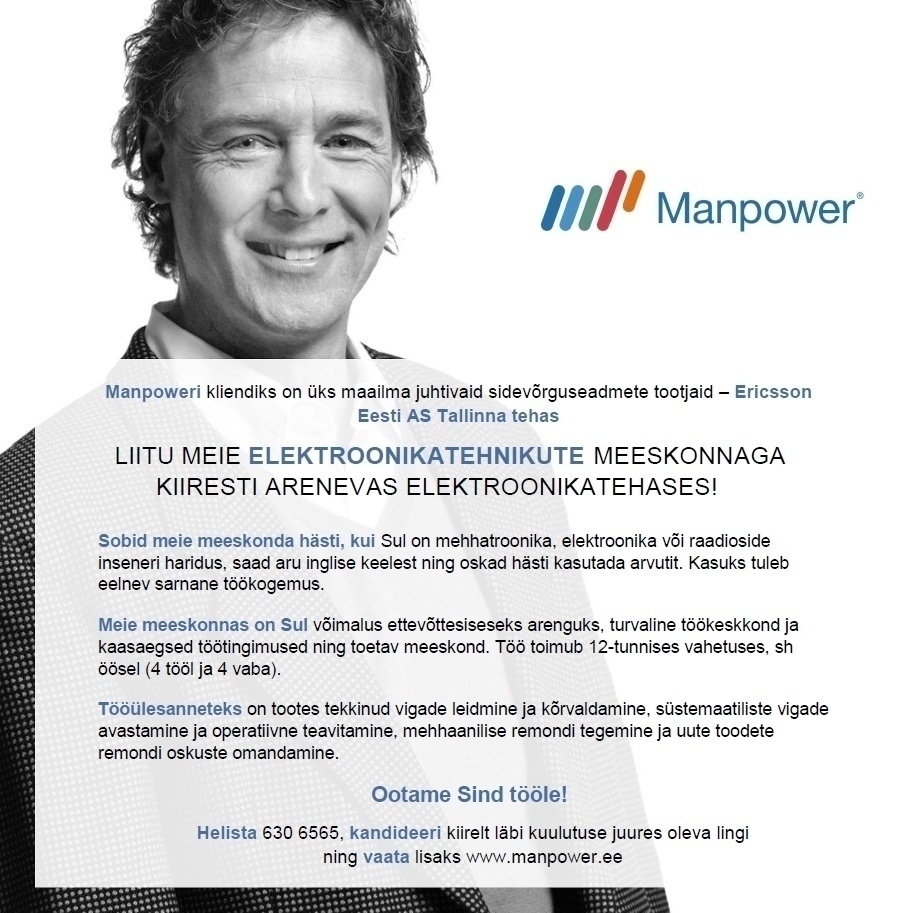 Manpower OÜ Elektroonikatehnik