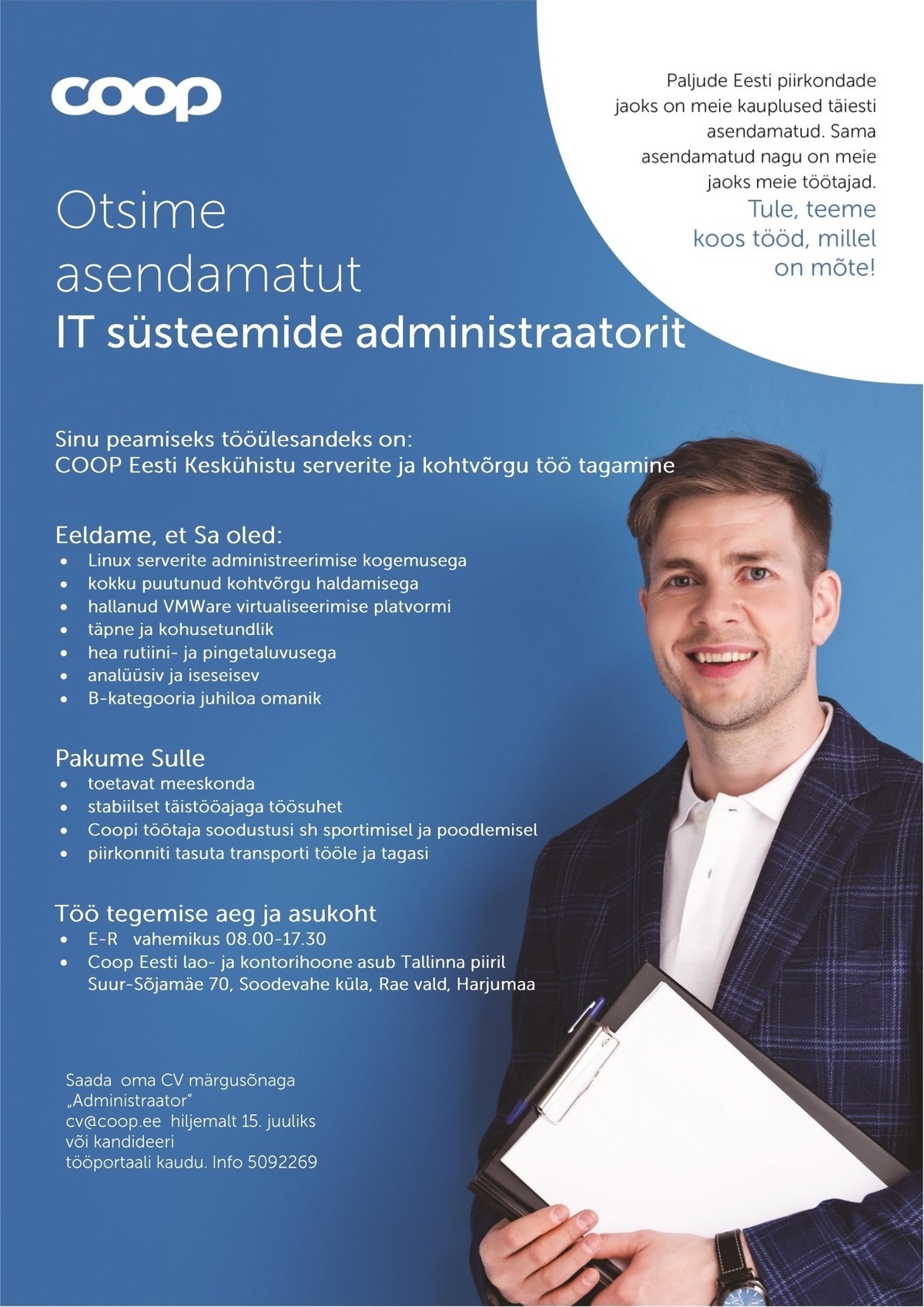 Coop Eesti Keskühistu IT-süsteemide administraator