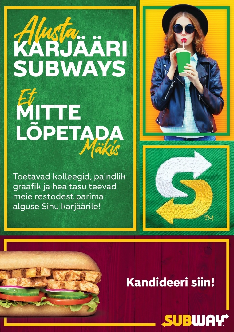 Footlong OÜ Klienditeenindaja- Järve Subway restos