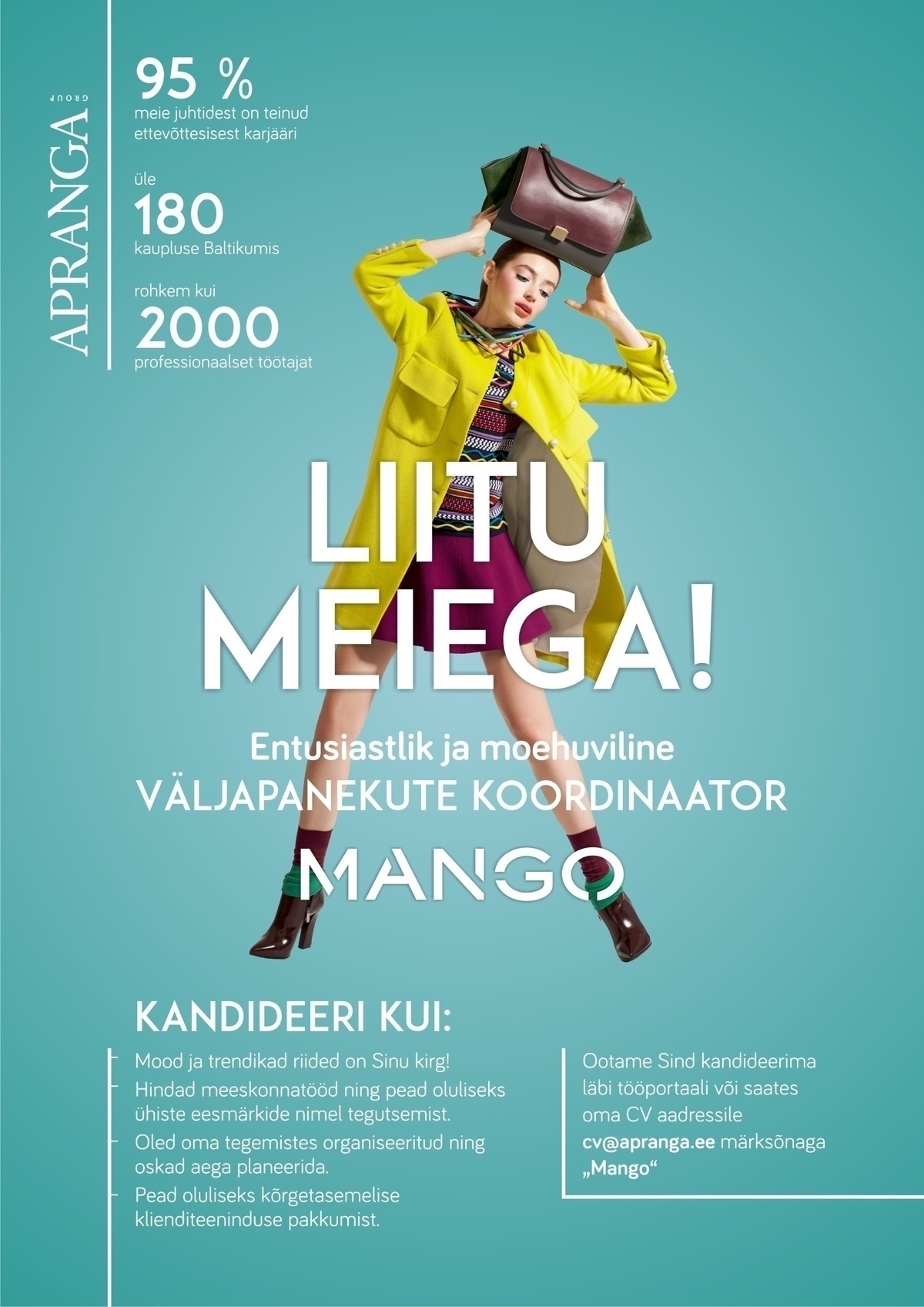 Apranga Estonia OÜ Moehuvilisest MANGO kaupluse väljapanekute koordinaator 