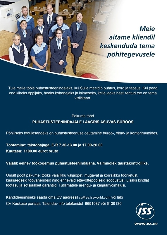 ISS Eesti AS Puhastusteenindaja Laagris