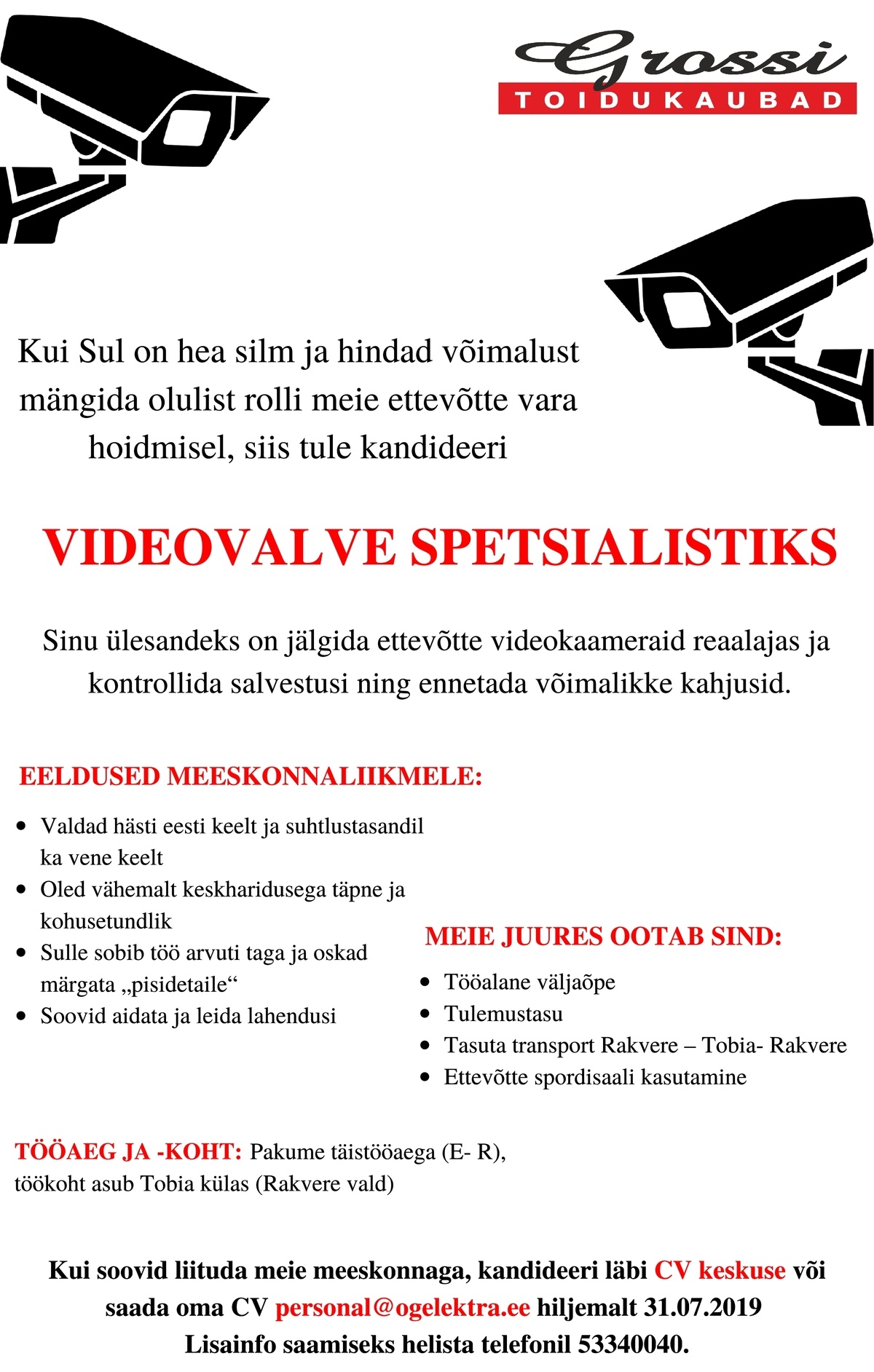 OG Elektra AS Videovalve spetsialist