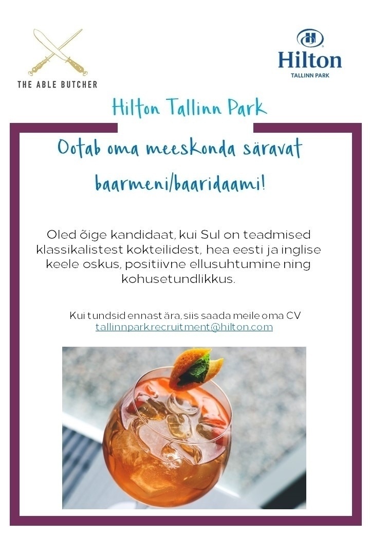 Hilton Tallinn Park Baaridaam/barmen (Hilton Tallinn Park)
