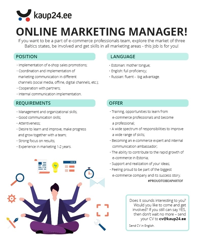 DLB TRADING OÜ Online Marketing Manager