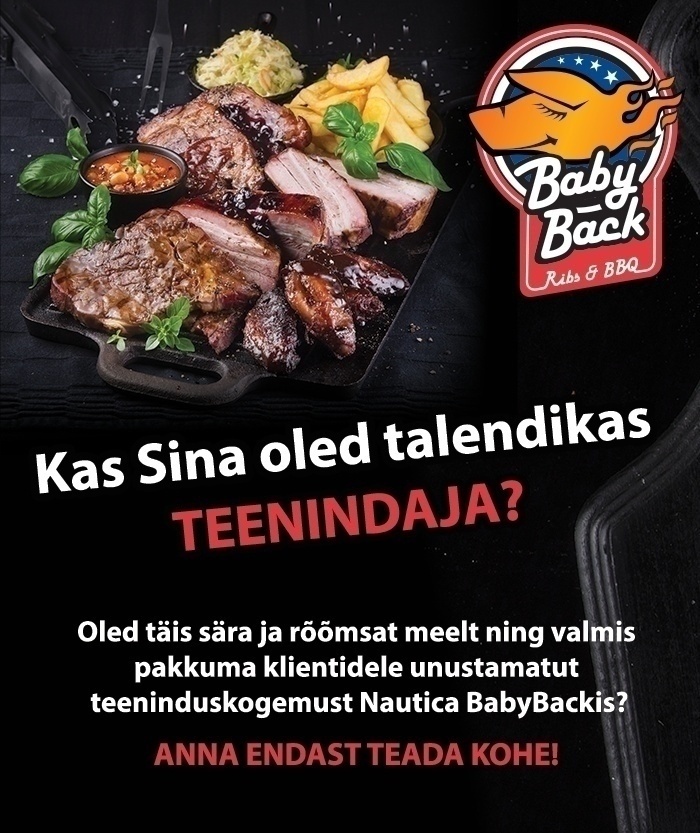 Vellosar Kaubanduse OÜ BabyBack Ribs & BBQ TALENDIKAS TEENINDAJA