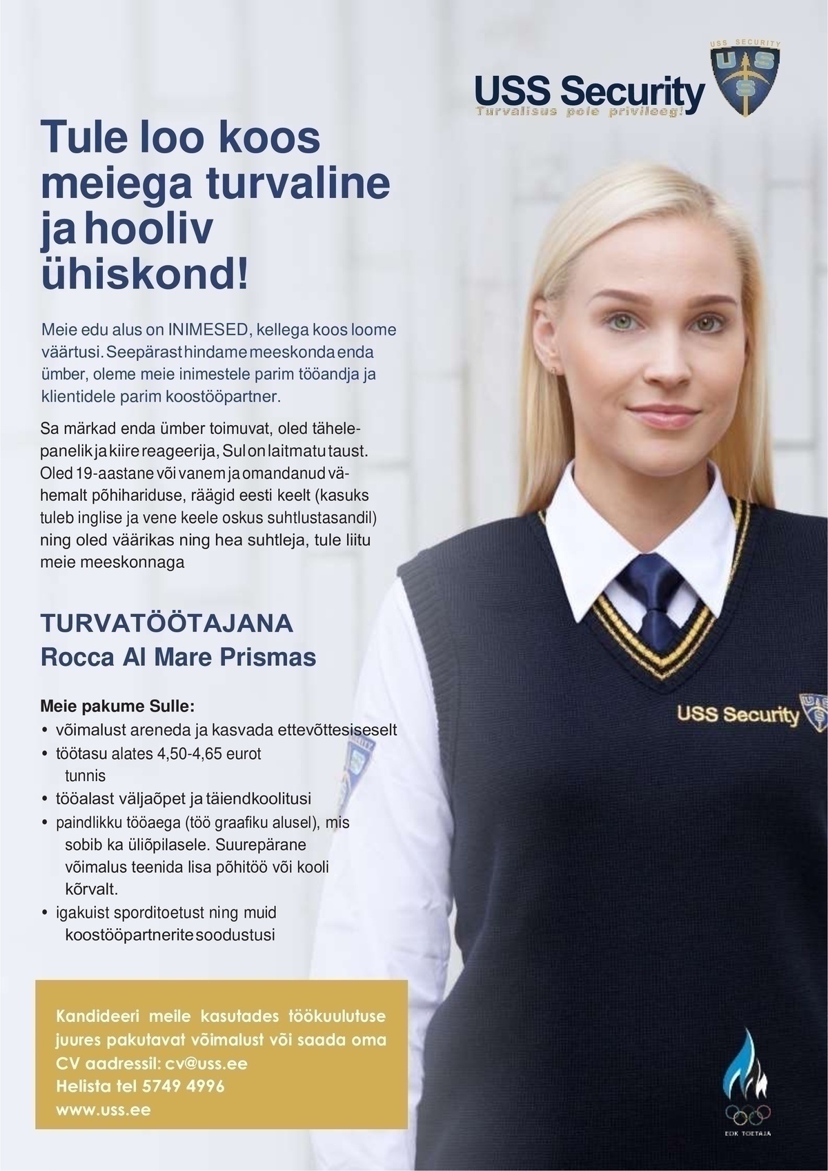 USS SECURITY EESTI AS Turvatöötaja Rocca Al Mare Prismas