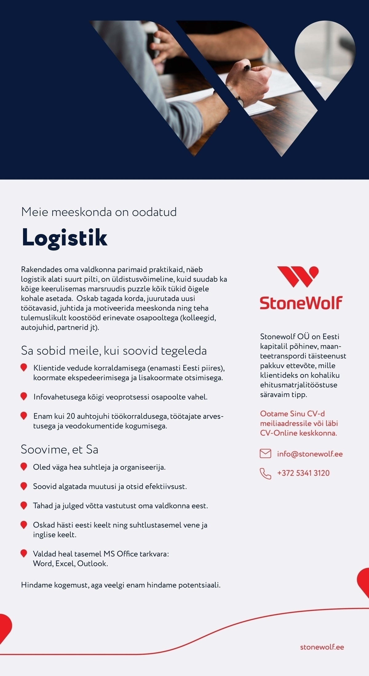Stonewolf OÜ Logistik