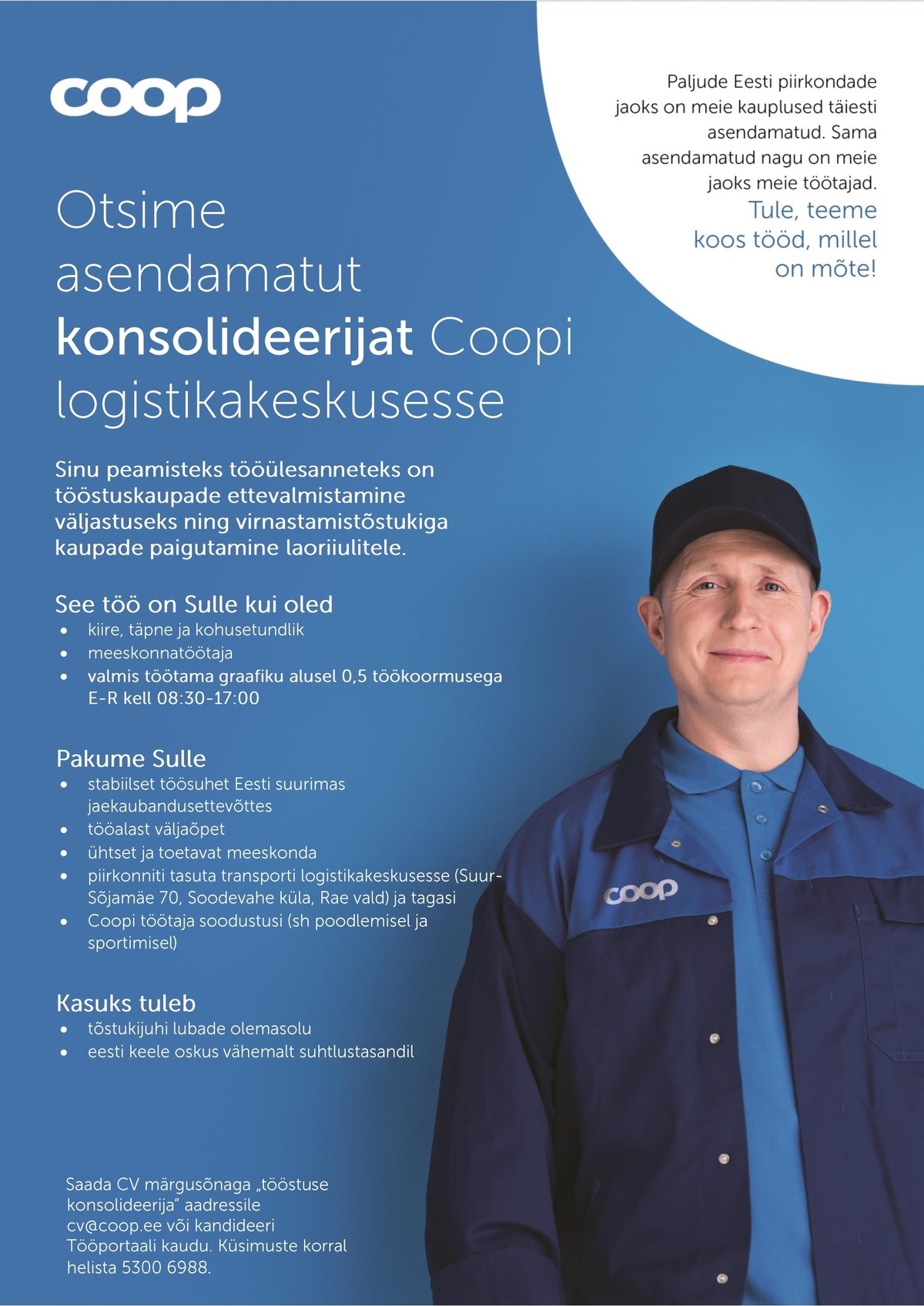 Coop Eesti Keskühistu Konsolideerija (osaline tööaeg)