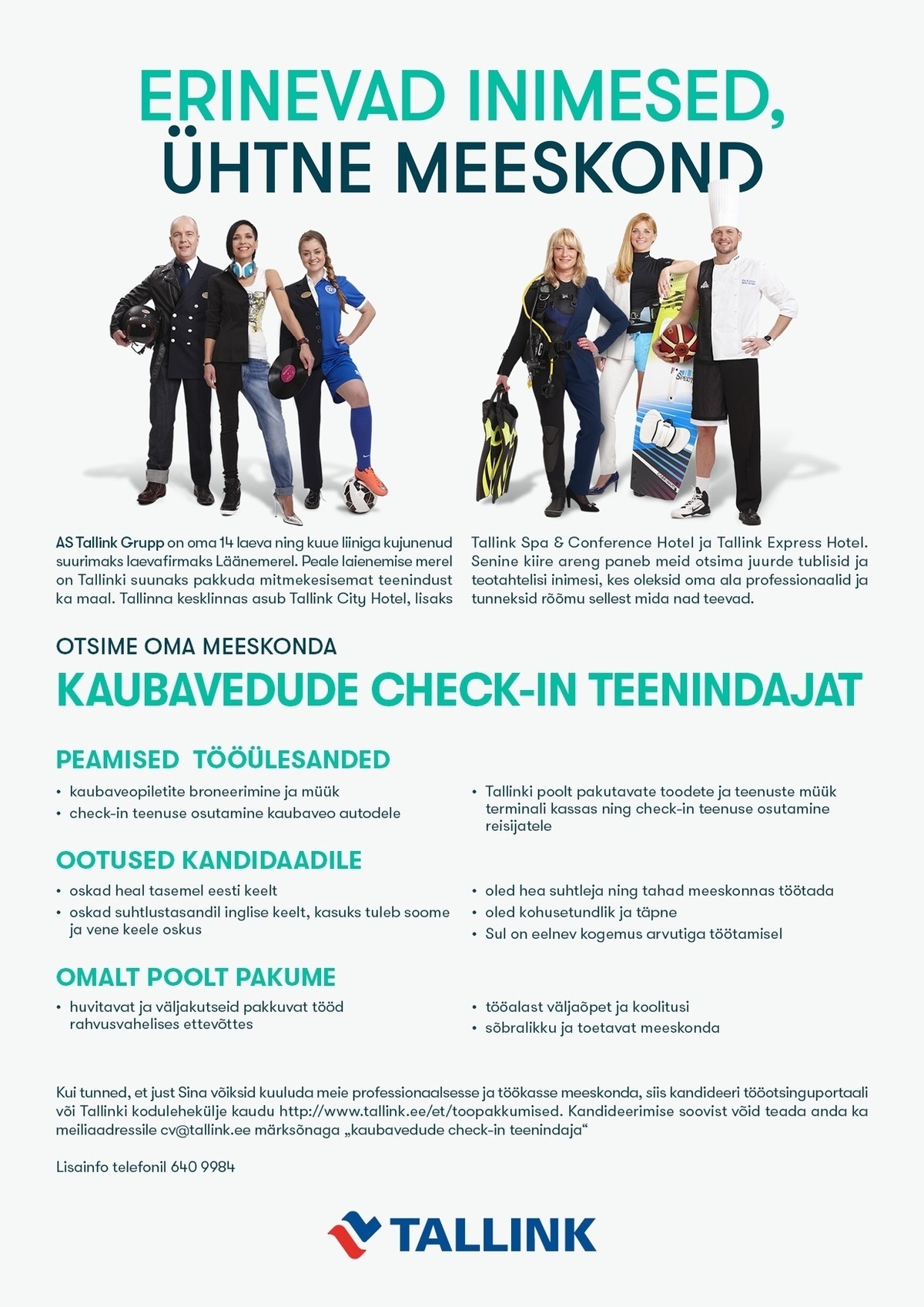 Tallink Grupp AS Kaubavedude check-in teenindaja