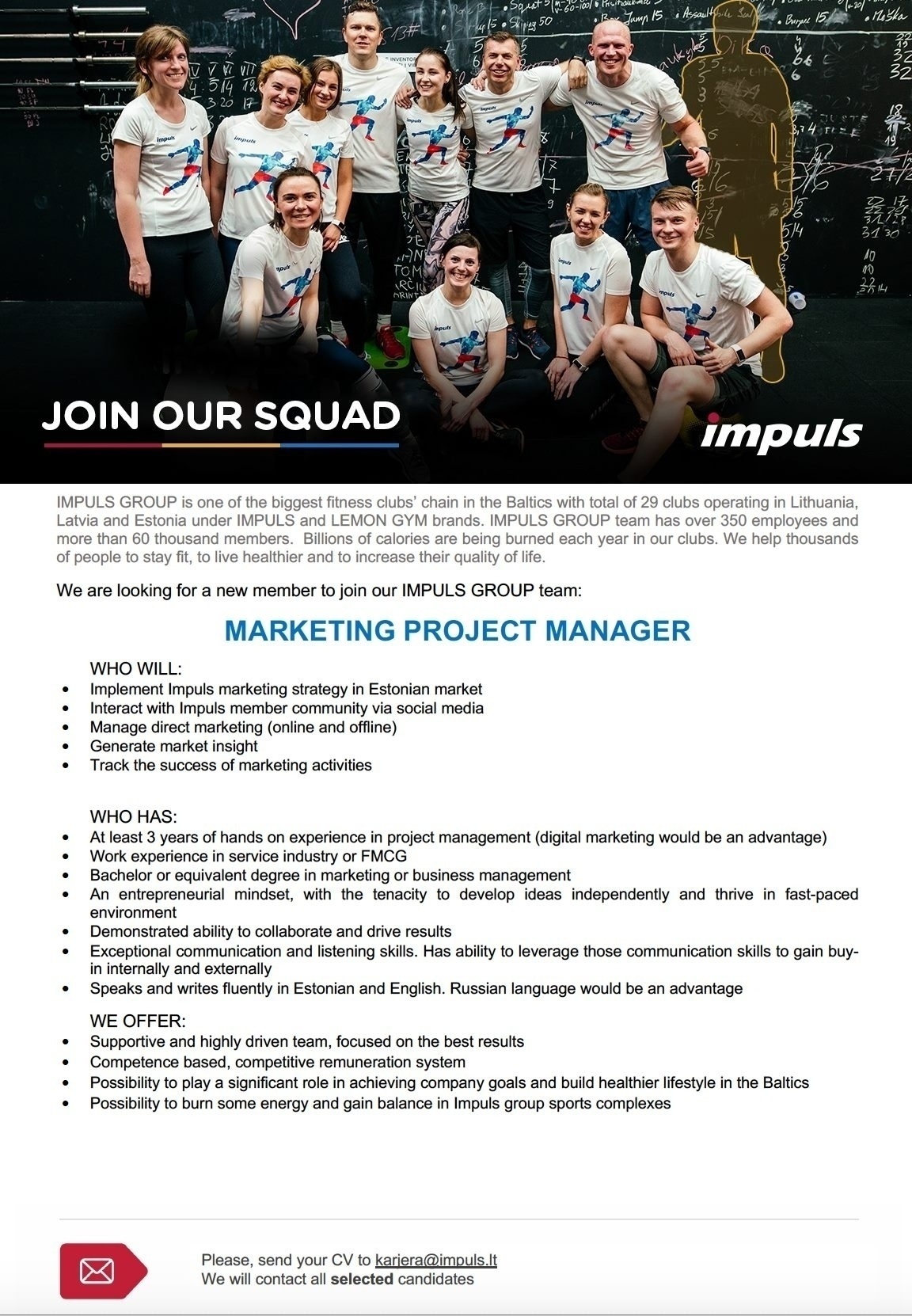 Impuls EE OÜ  Marketing Project Manager