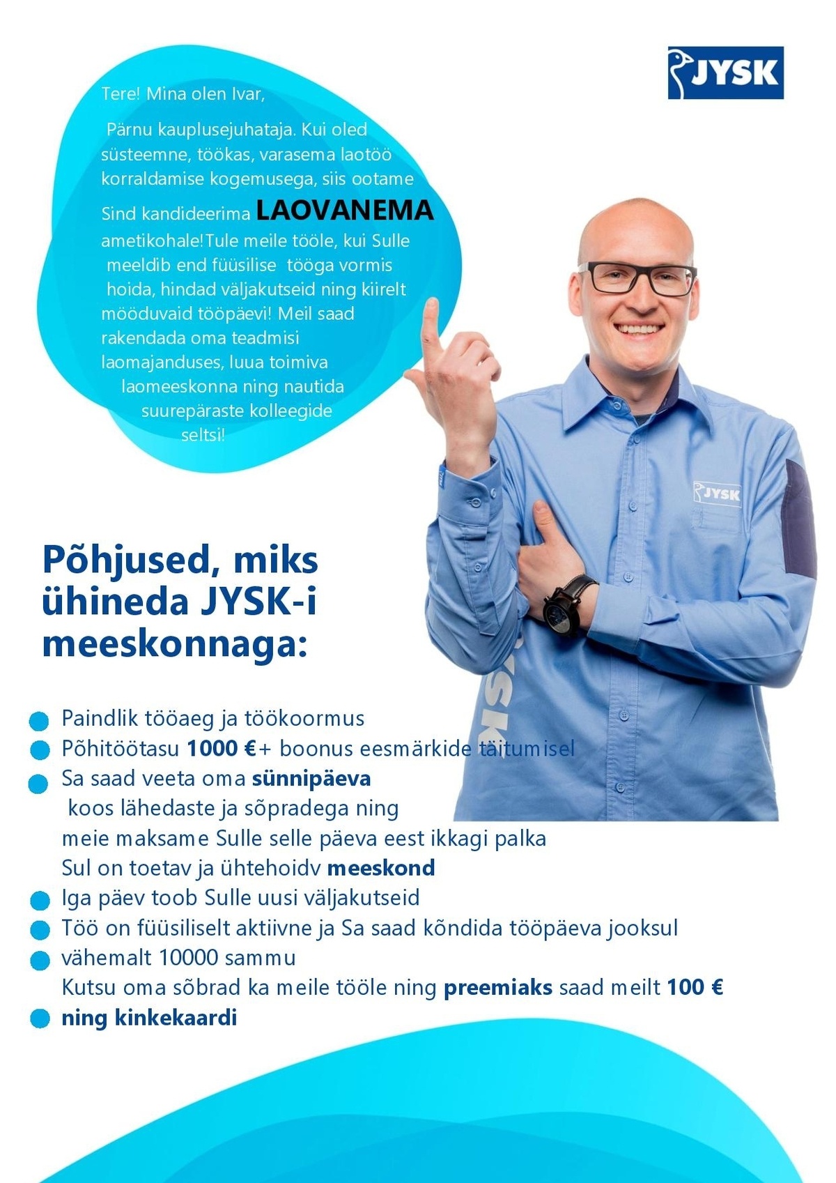 Jysk Linnen\'n Furniture OÜ Laovanem Pärnu kauplusesse