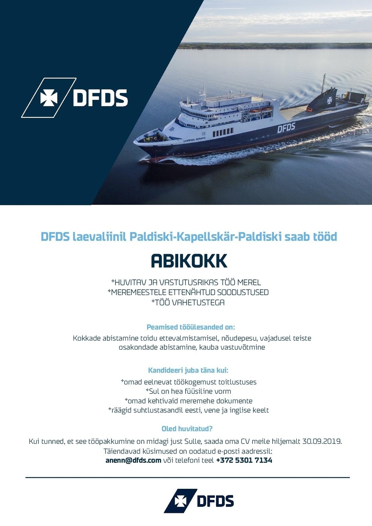 DFDS A/S Eesti Filiaal Abikokk