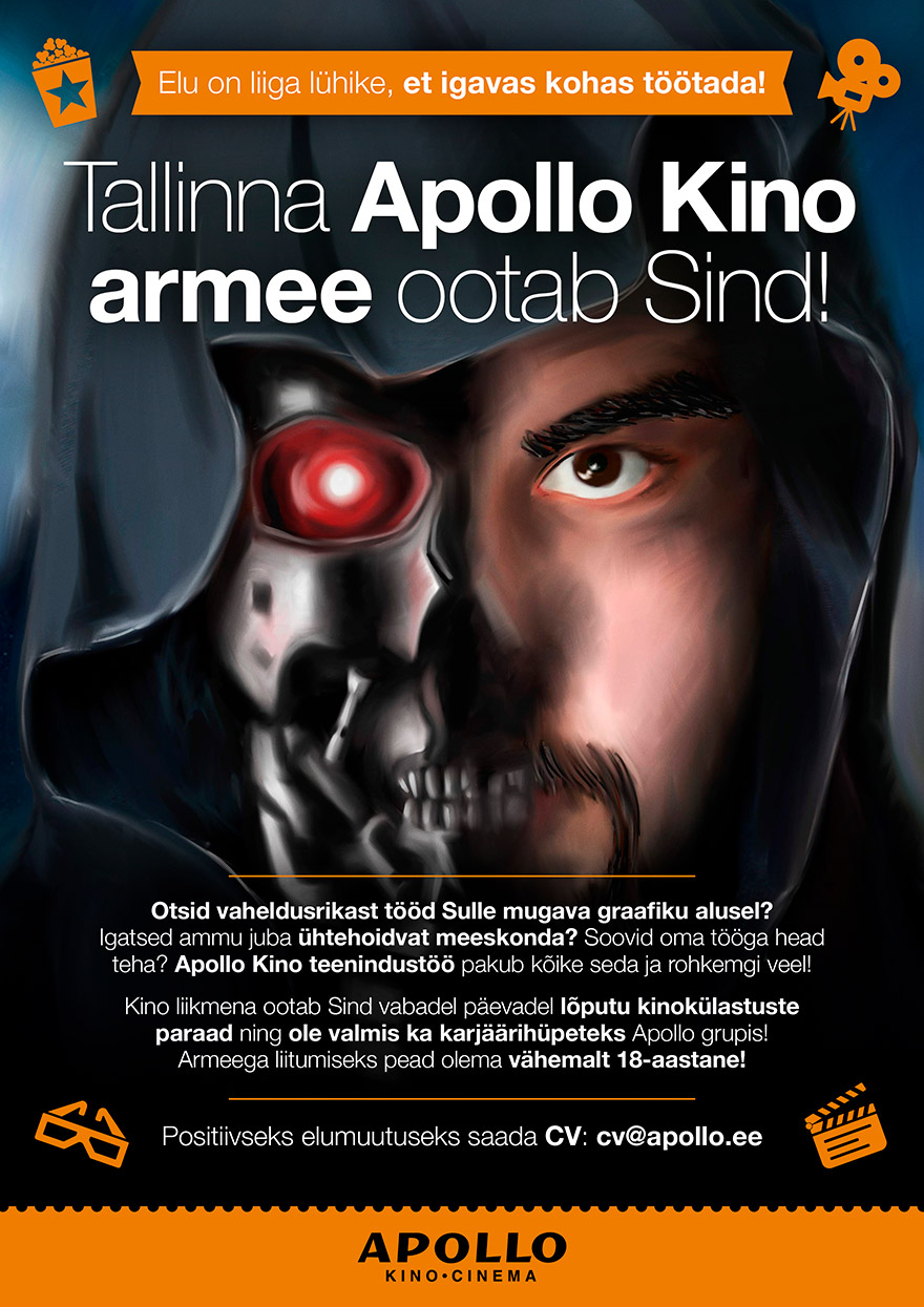 APOLLO Kino OÜ Tallinna Apollo Kino armee ootab Sind!
