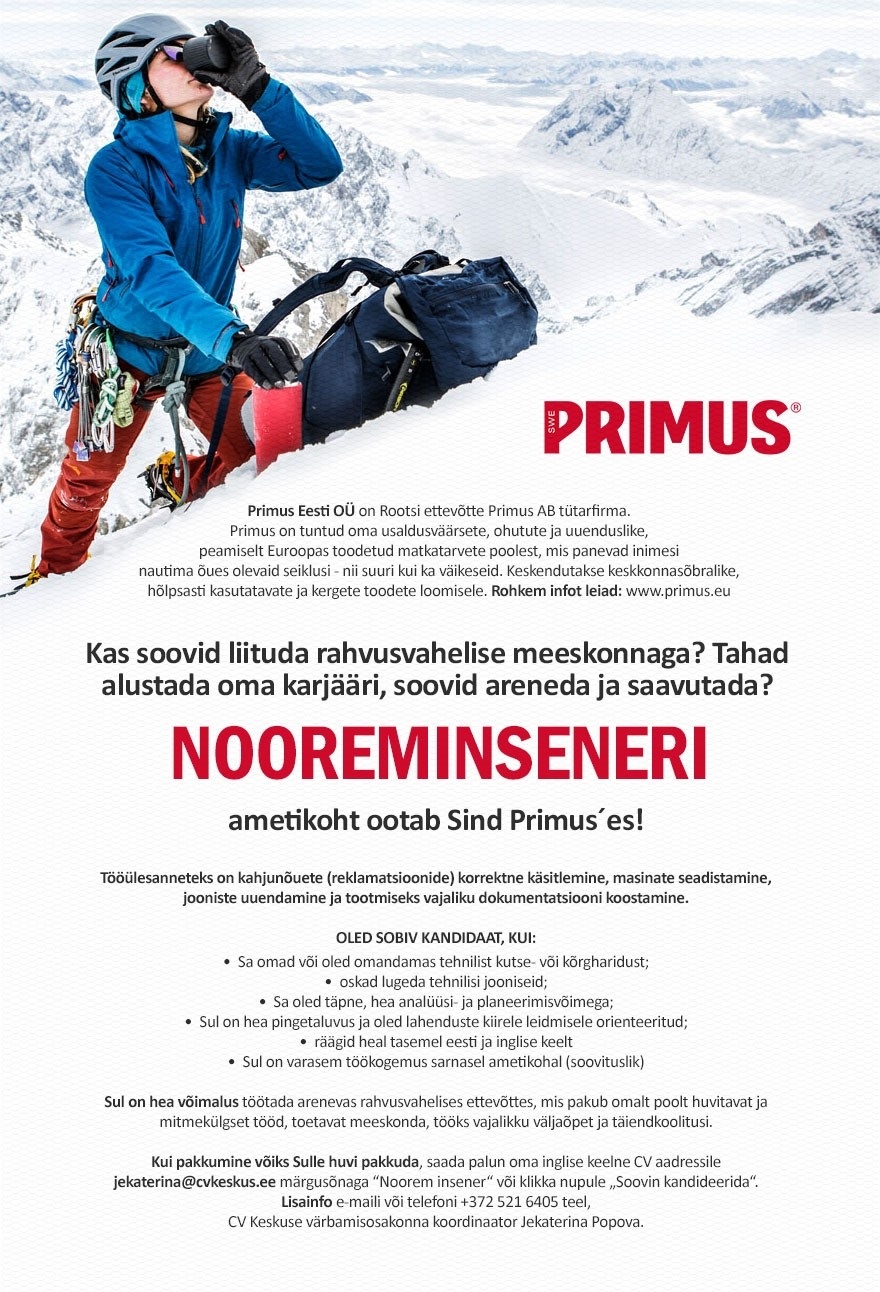 Primus Eesti OÜ Nooreminsener