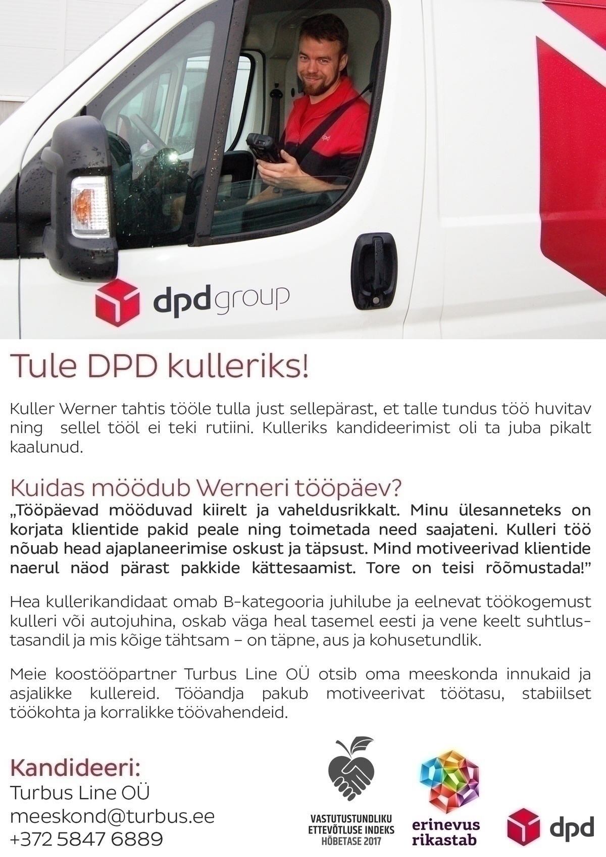 DPD Eesti AS Autojuht-kuller