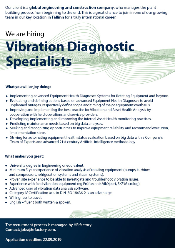 Our client is Vibration Diagnostic Specialist