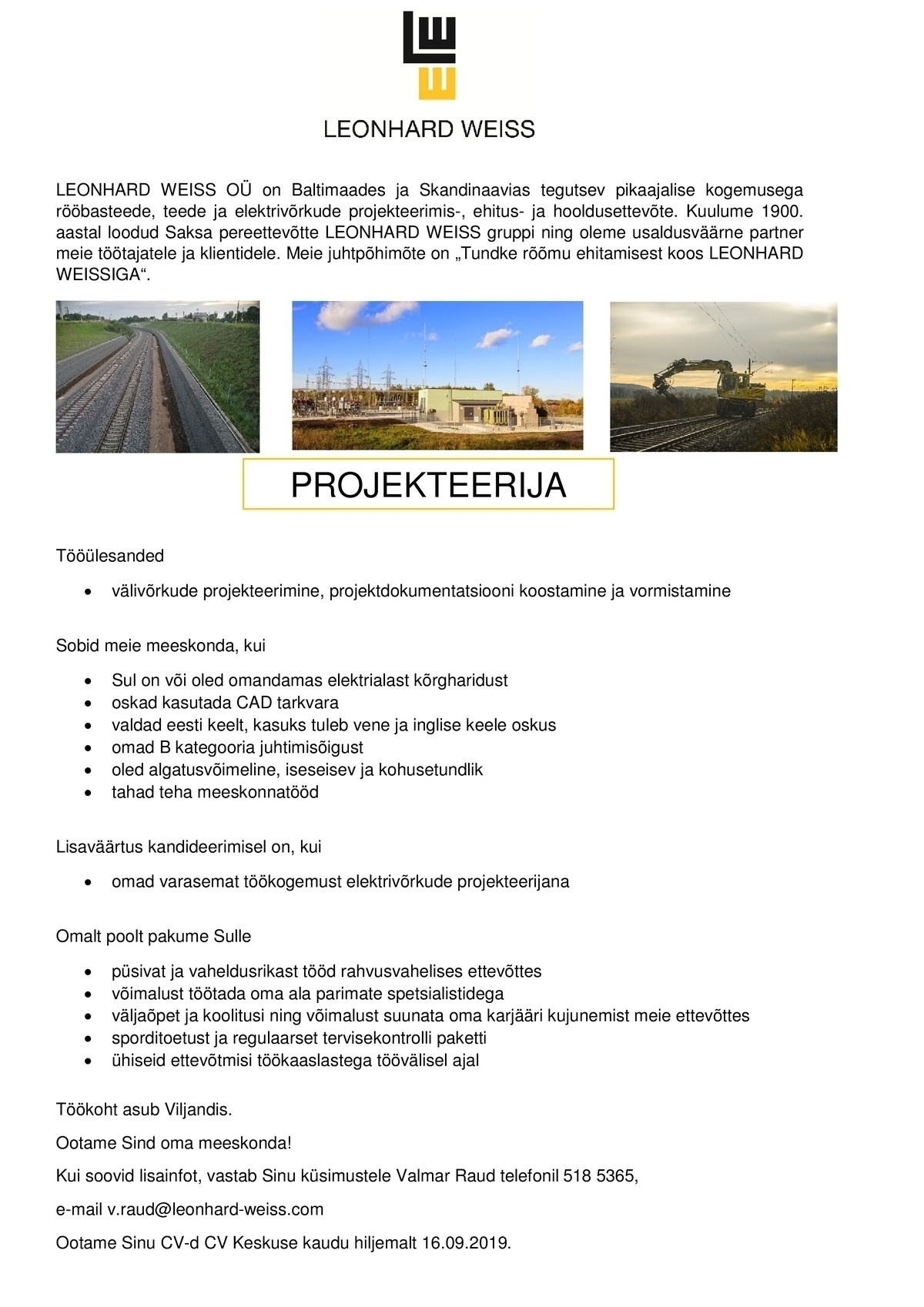 LEONHARD WEISS OÜ Projekteerija