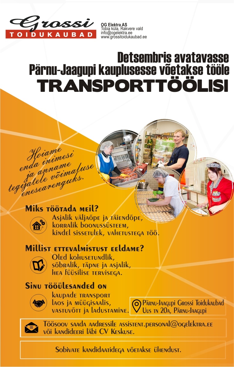 OG Elektra AS Transporttöölised (Pärnu-Jaagupi UUS)