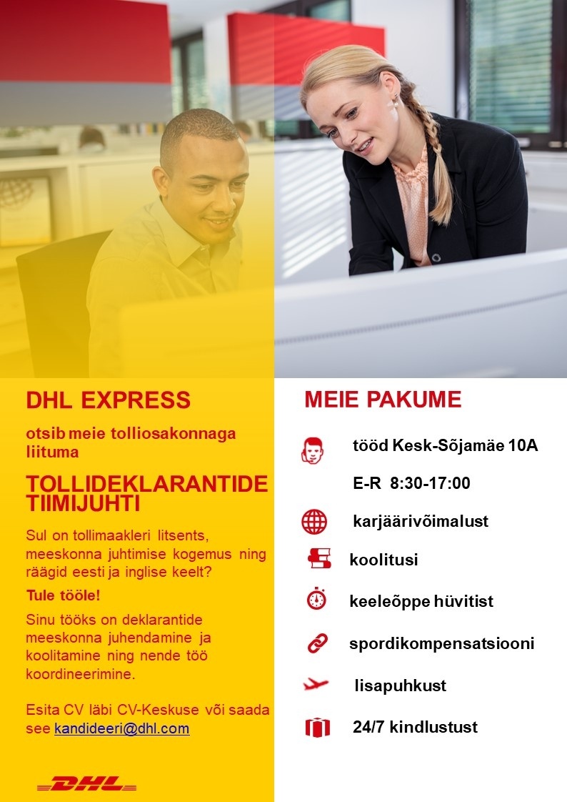 DHL Express Estonia AS Deklarantide tiimijuht