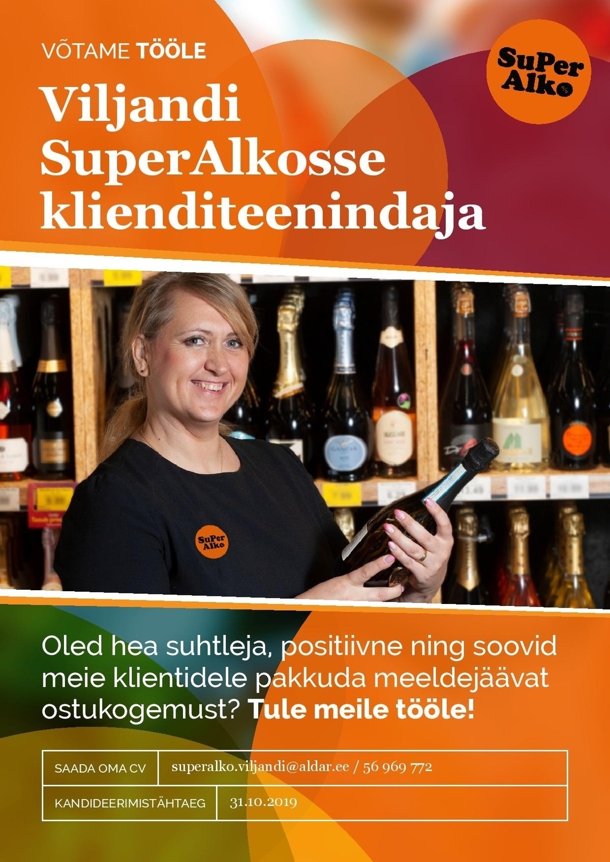 Aldar Eesti OÜ Klienditeenindaja  Viljandi SuperAlko  kaupluses