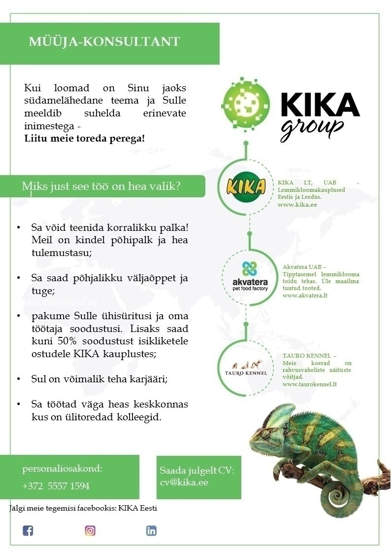 KIKA EE OÜ Müüja-konsultant (Viljandi)