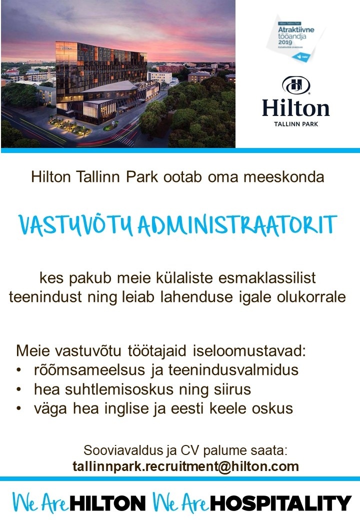 Hilton Tallinn Park Vastuvõtuadministraator (Hilton Tallinn Park)