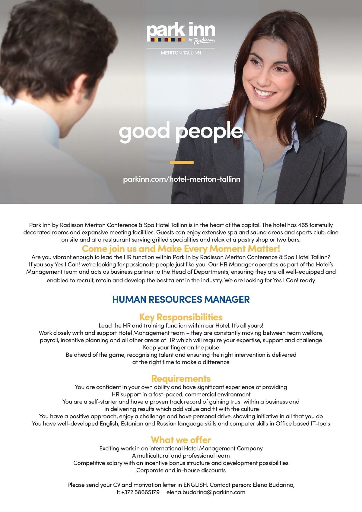 Meriton Hotels AS HR Manager