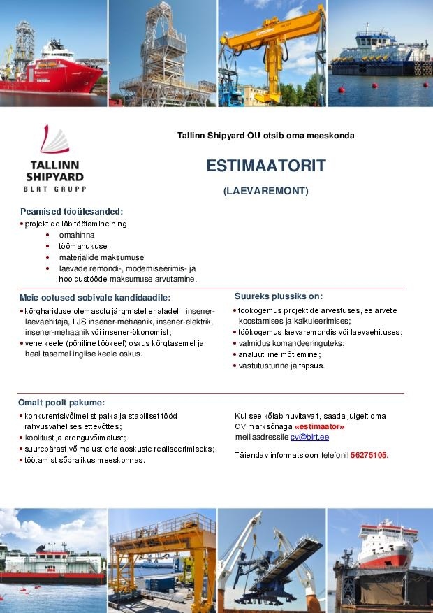 Tallinn Shipyard OÜ  Estimaator