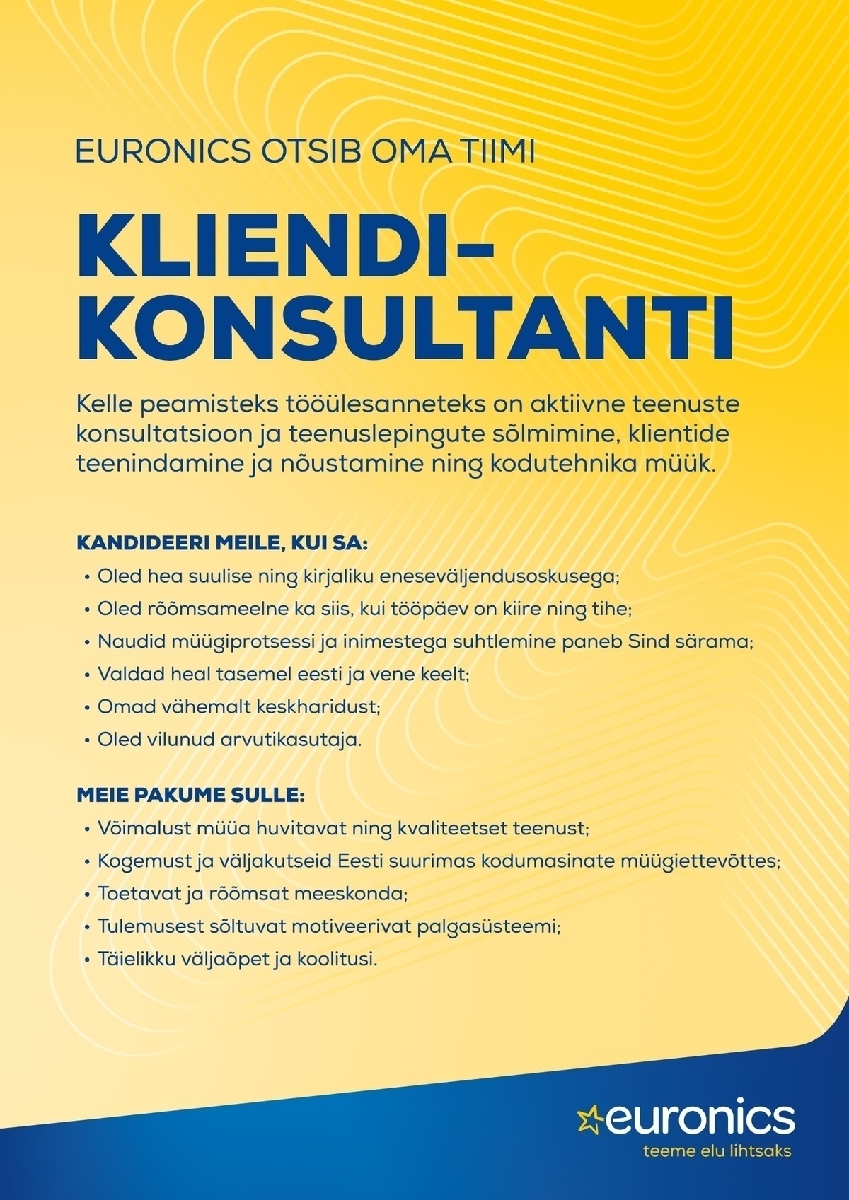 Antista AS Kliendikonsultant Euronicsi Tallinna esinduses