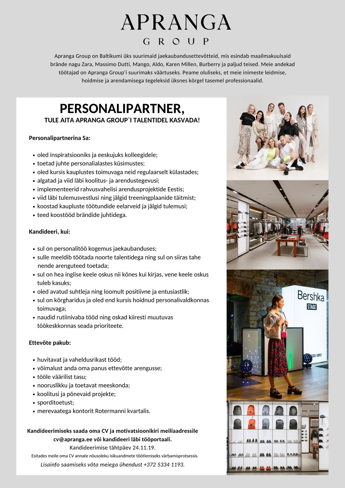 Apranga Estonia OÜ Personalipartner