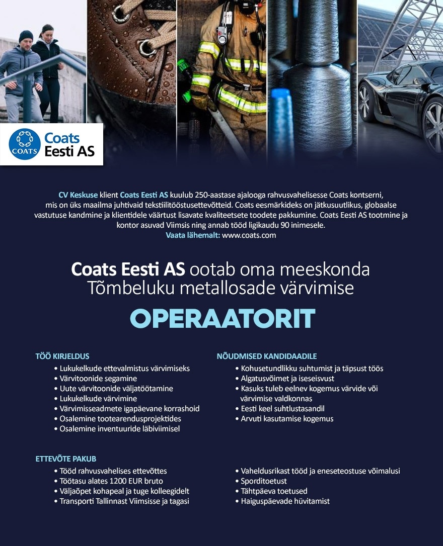 Coats Eesti AS Operaator
