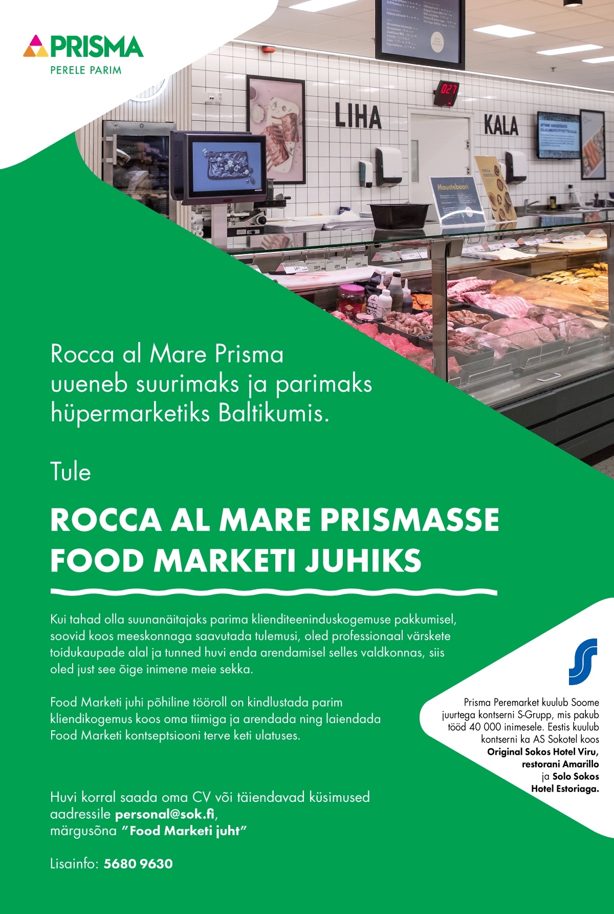 Prisma Peremarket AS Food Marketi juht
