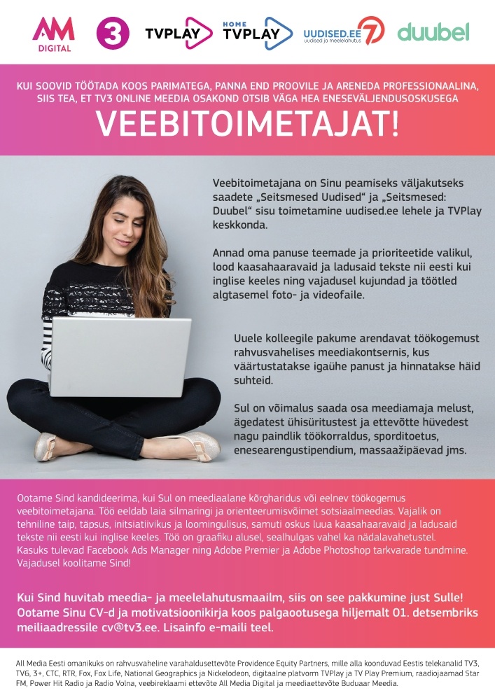 All Media Eesti AS Veebitoimetaja