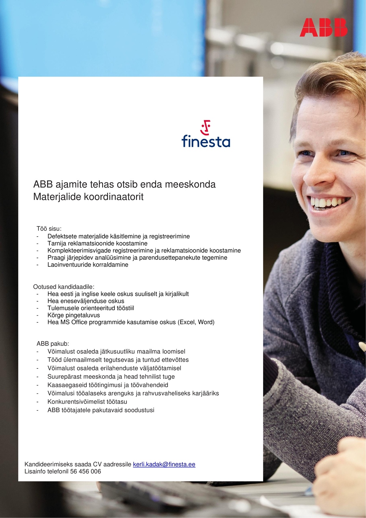Finesta Baltic OÜ Materjalide koordinaator