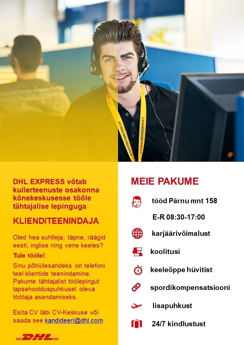 DHL Express Estonia AS Klienditeenindaja