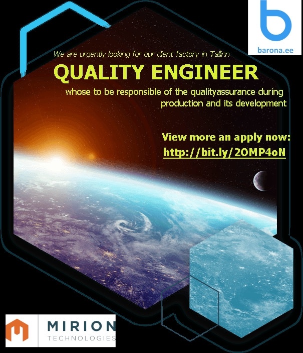 Barona Eesti OÜ QUALITY ENGINEER in electronics manufacturing