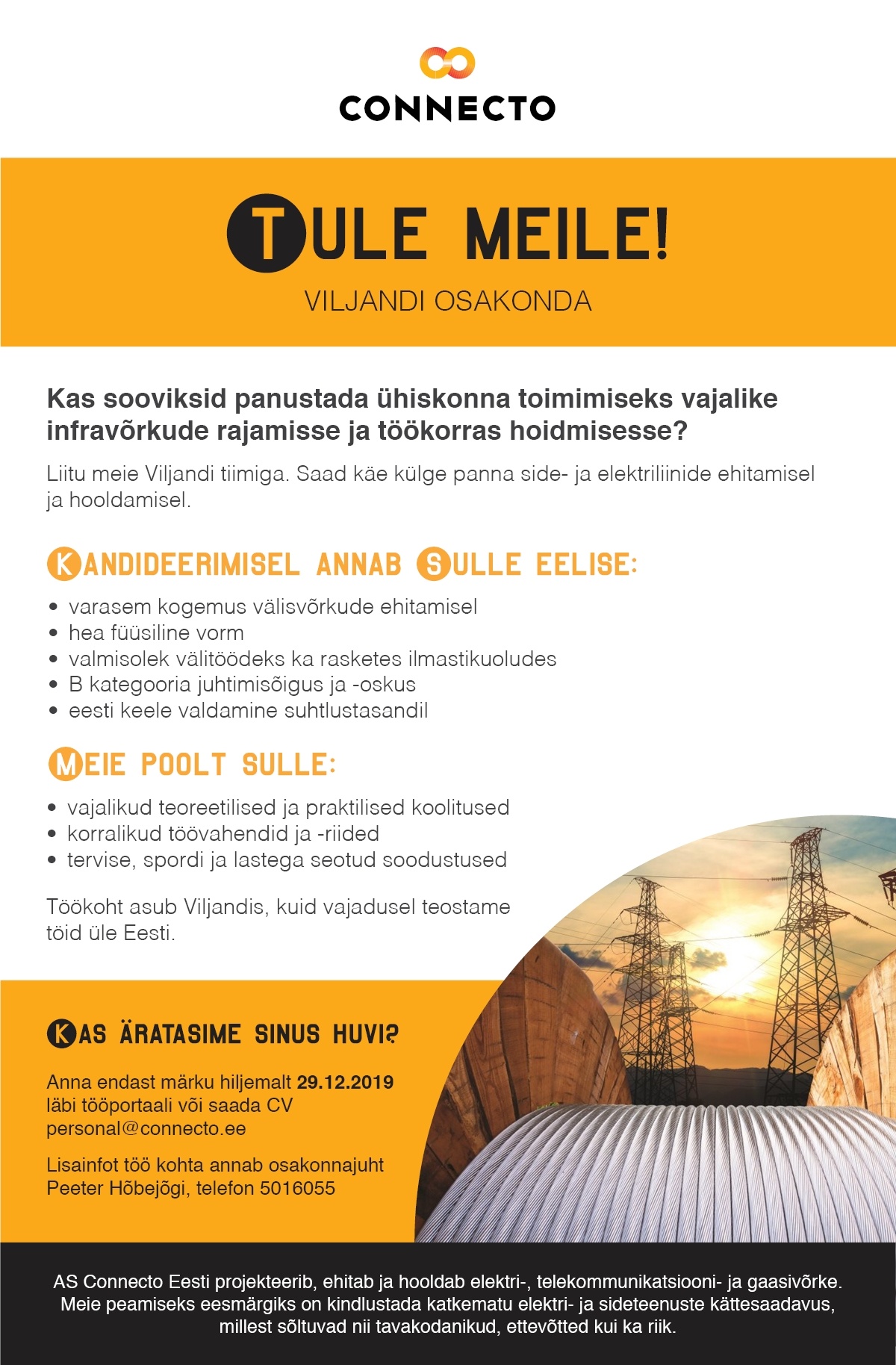 AS Connecto Eesti Välisvõrkude ehitaja (elekter, side)