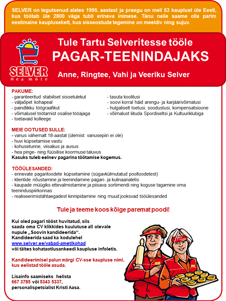 Selver Pagar Tartu Selverites