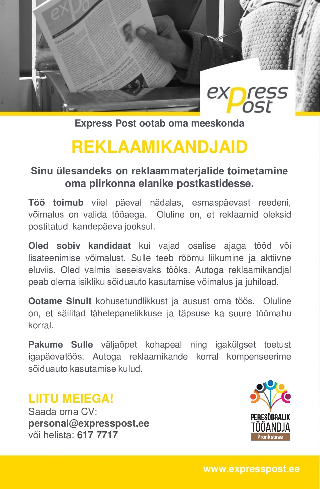 Express Post AS Reklaamikandja Tallinna
