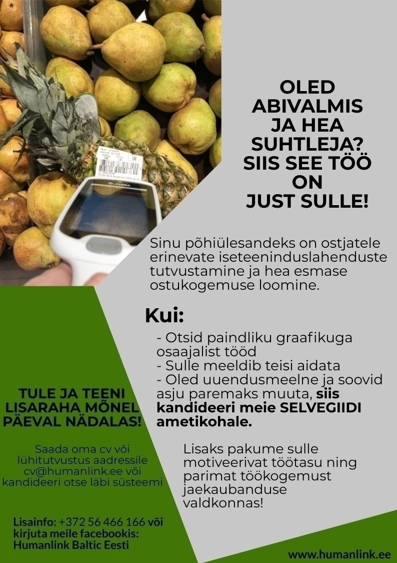 Humanlink Estonia OÜ Hea ostukogemuse looja!