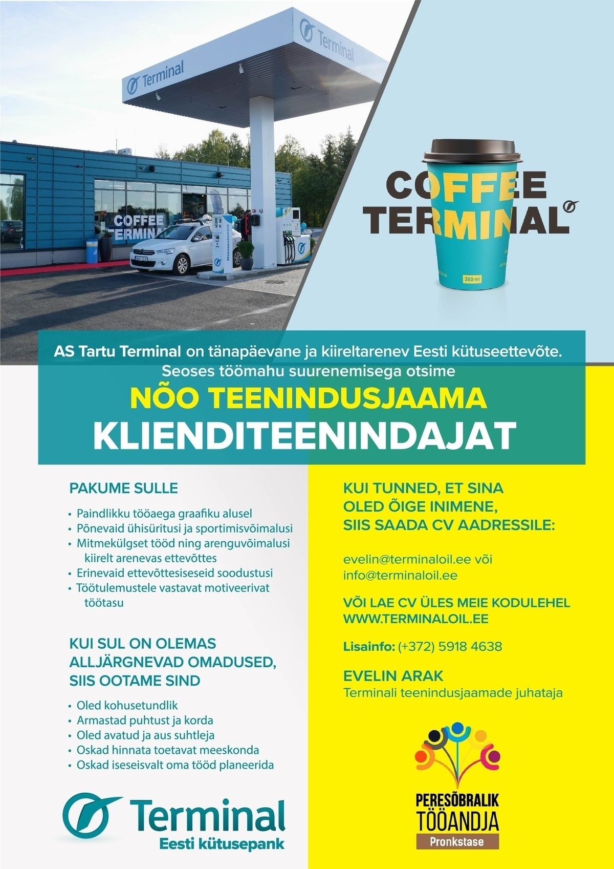 Tartu Terminal AS Klienditeenindaja Nõo teenindusjaama 