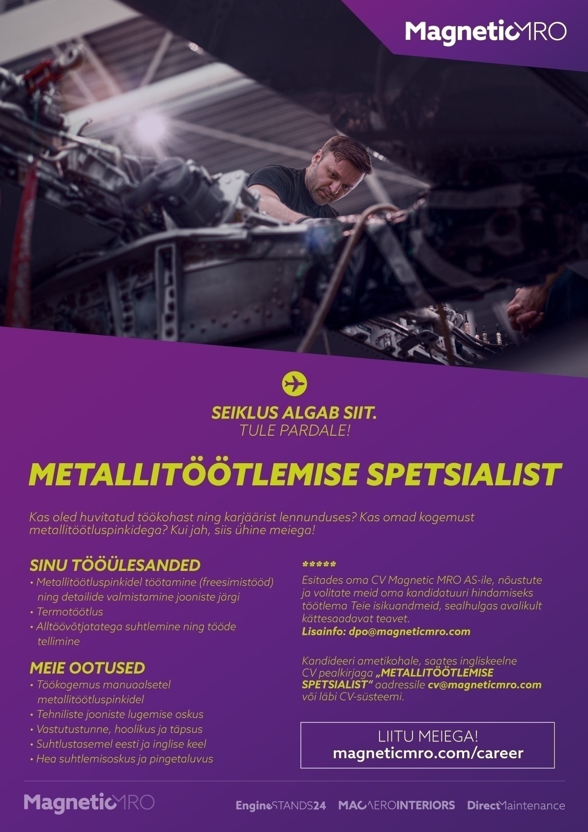 Magnetic MRO AS Metallitöötlemise spetsialist