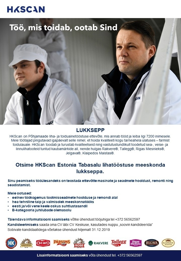 HKScan Estonia AS Lukksepp