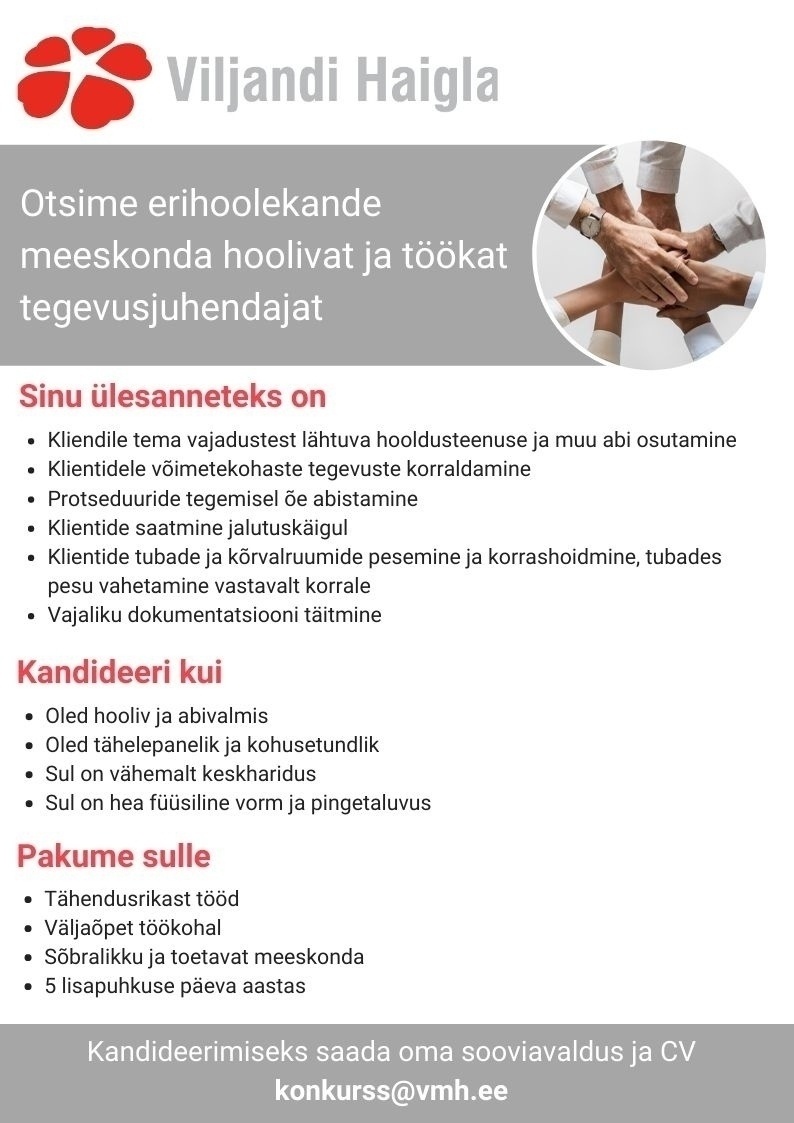 Viljandi Haigla SA Tegevusjuhendaja