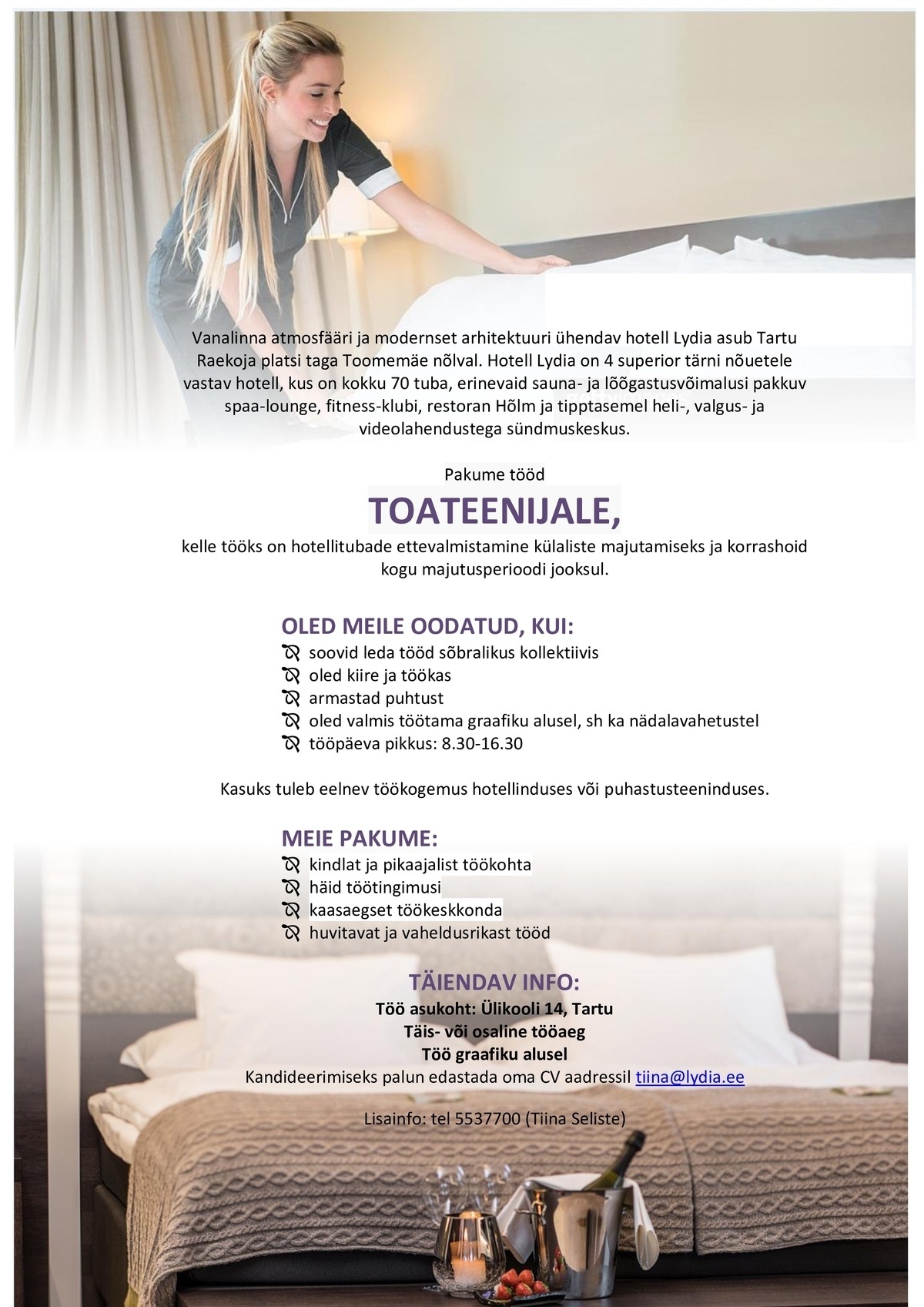 Lydia Hotell OÜ Toateenija