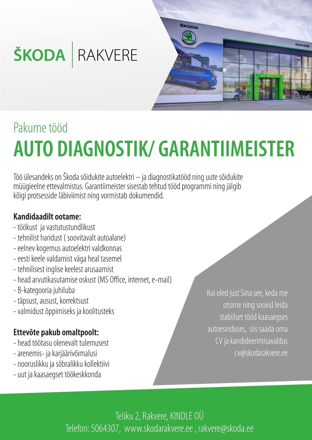 Kindle OÜ Auto diagnostik / garantiimeister